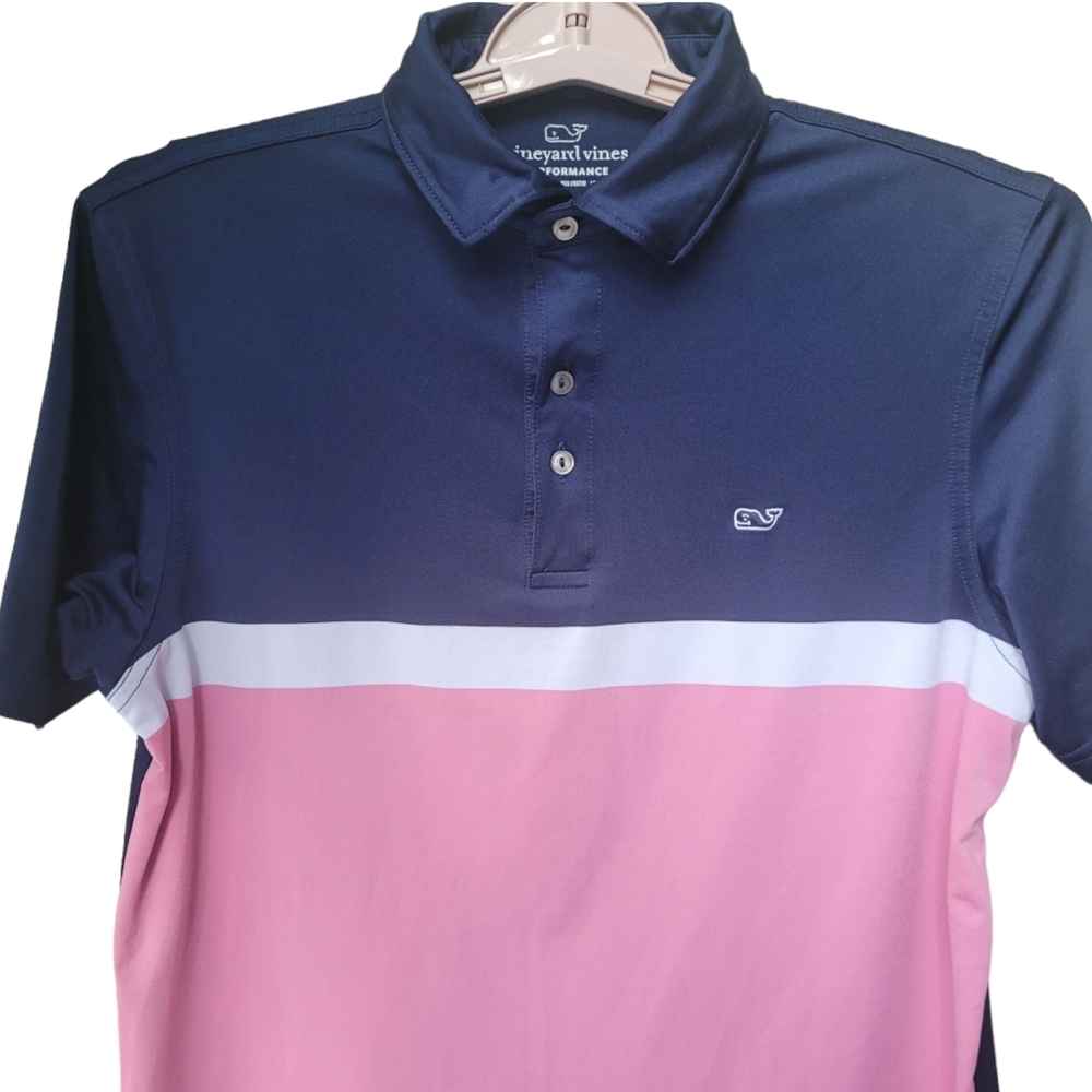 Vineyard Vines McGovern Engineer Stripe Sankaty Performance Polo Size S - Picture 4 of 14